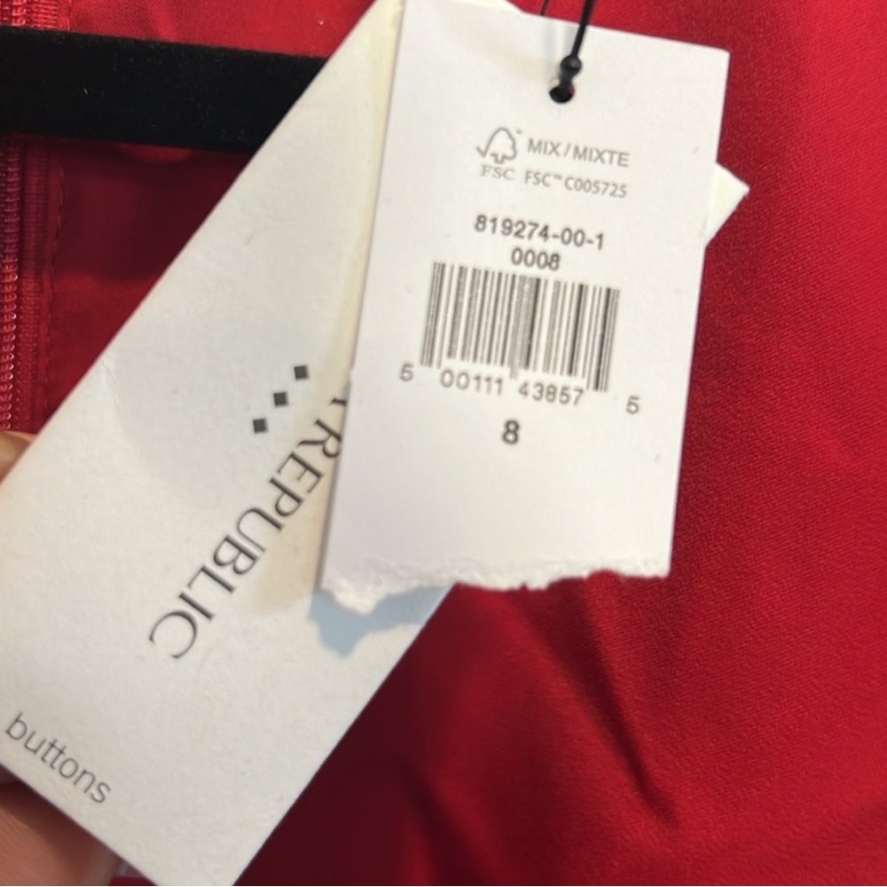 Banana Republic Red midi dress - Picture 3 of 4